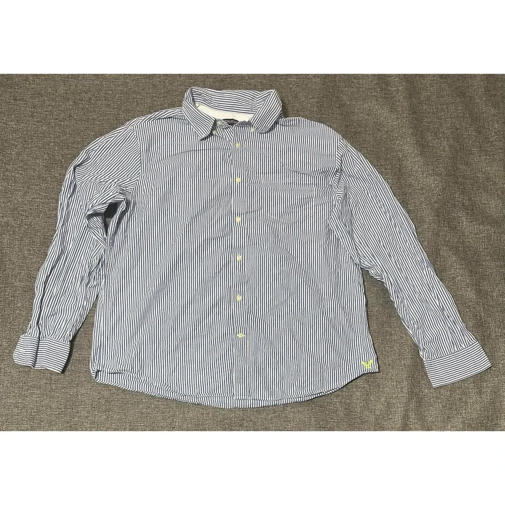 American Eagle Athletic Fit Men's‎ XXL Striped Long Sleeve Shirt